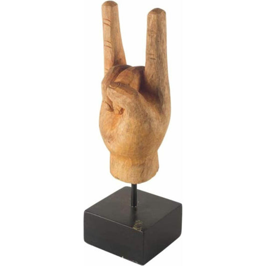 014 None | Unknown | Saxum Wooden Carved Hang Loose Hand by Mercana in natural. Made from unique in a eclectic & global style.