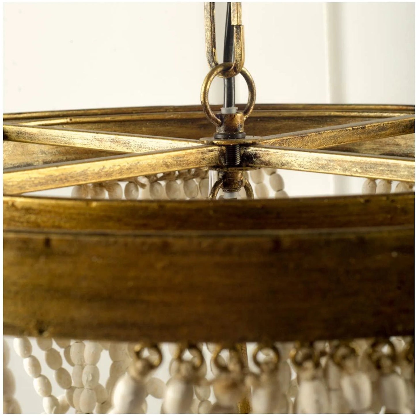015 SR-815708 | Closeup | Pendra Chandelier by Mercana in natural. Made from unique in a coastal style.