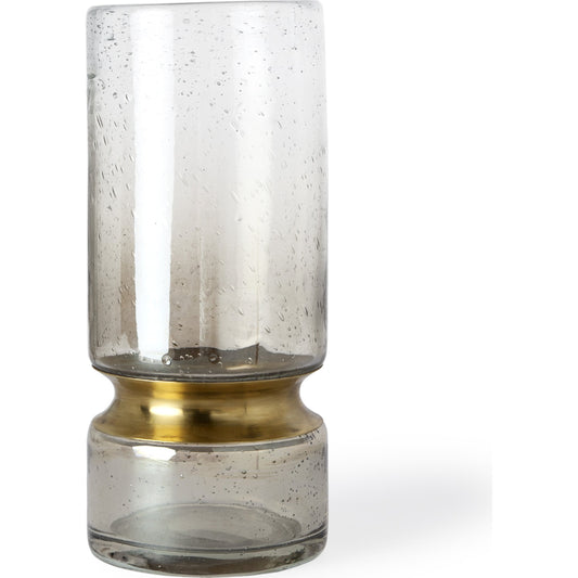 Adriatic I Brushed Metal Vase by Mercana in white, gold. Made from unique in a eclectic & global style.