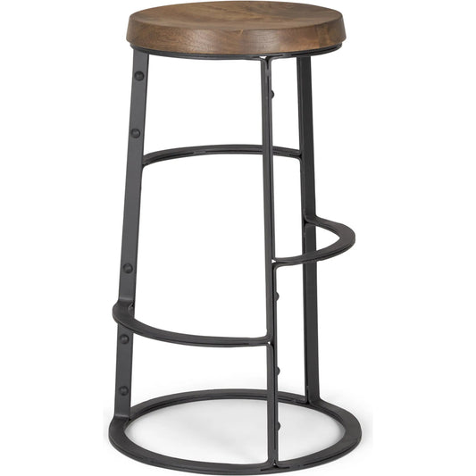 Neo Wood Seat Bar/Counter Stool by Mercana in brown, black. Made from unique in a modern style.