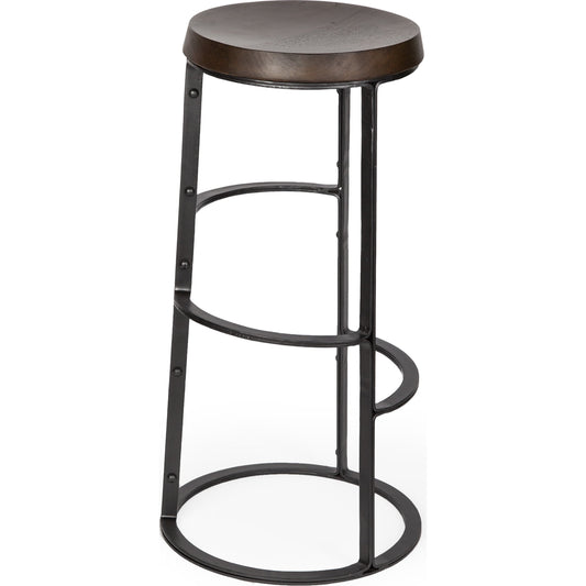 Neo Wood Seat Bar/Counter Stool by Mercana in brown, black. Made from unique in a modern style.