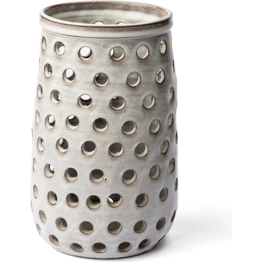 Canasta Rustic Cylindrical Vase by Mercana in white. Made from ceramic in a cottage & farmhouse style.