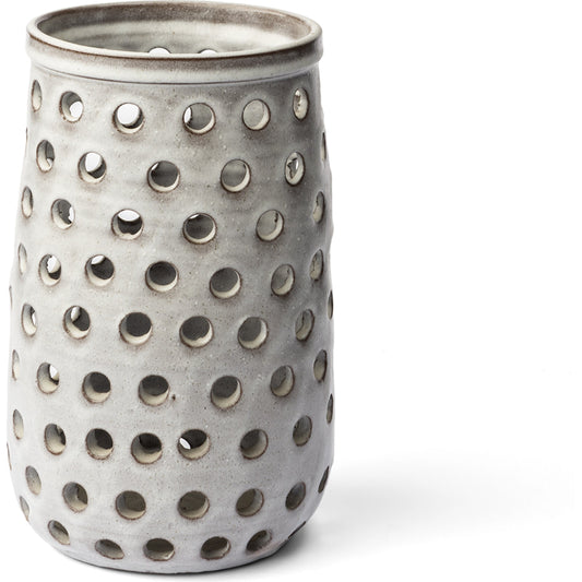 Canasta Rustic Cylindrical Vase by Mercana in white. Made from ceramic in a cottage & farmhouse style.