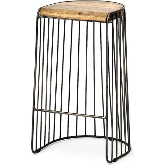 Seagram Wood Seat Bar/Counter Stool by Mercana in natural. Made from unique in a modern style.