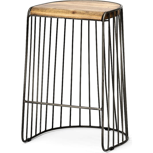 Seagram Wood Seat Bar/Counter Stool by Mercana in natural. Made from unique in a modern style.