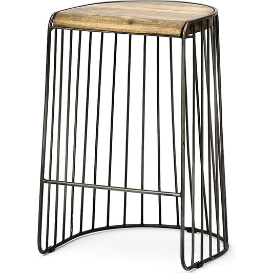 Seagram Wood Seat Bar/Counter Stool by Mercana in natural. Made from unique in a modern style.