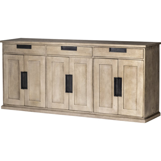 Braxton Sideboard by Mercana in natural. Made from unique in a transitional style.