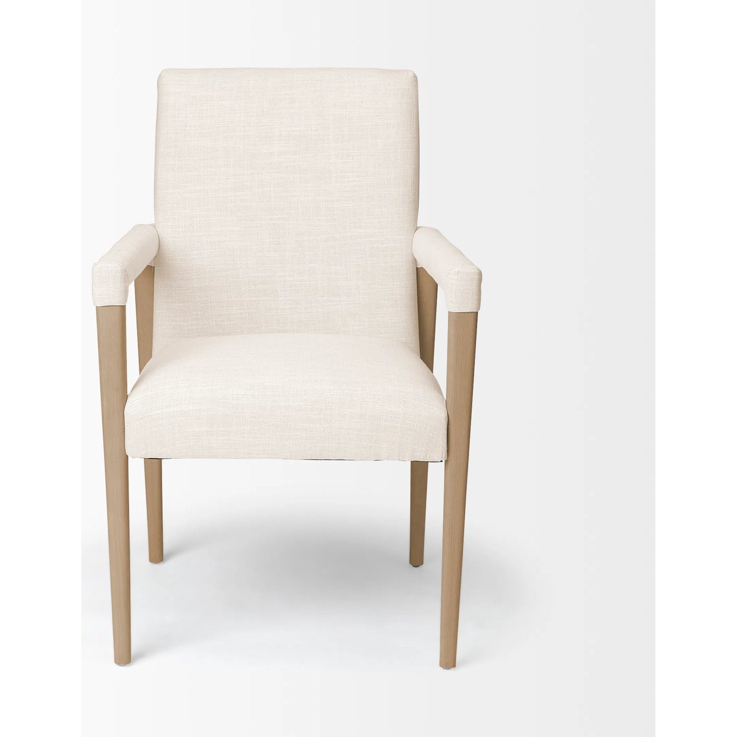 002 SR-387815 | Additional Silo | Palisades Dining Chair by Mercana in cream, light brown. Made from wood, fabric in a modern style.
