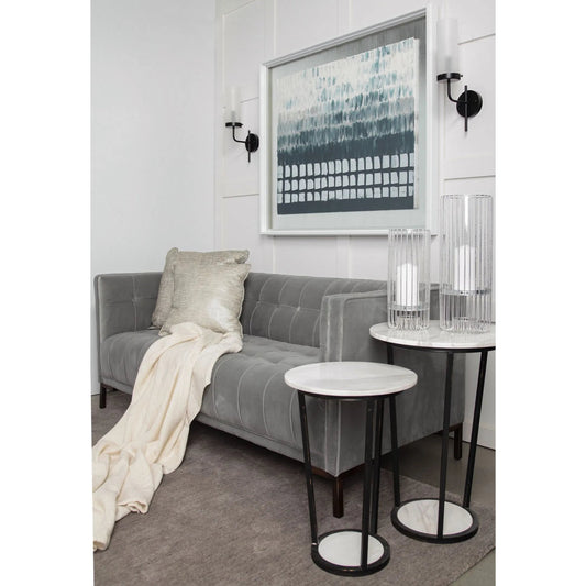 Bougeoir Wall Sconce by Mercana in metallic grey. Made from unique in a modern style.