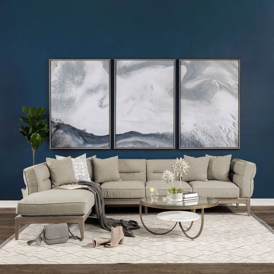 Denali Sofa by Mercana in cream, rustic brown. Made from wood, fabric in a modern style.