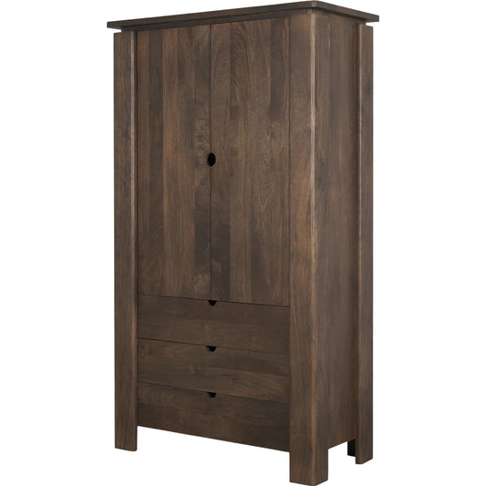 Wallen Hutch by Mercana in brown. Made from solid wood in a traditional style.