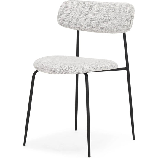 Casey Dining Chair (Set of 2) by Mercana in gray. Made from fabric in a transitional style.