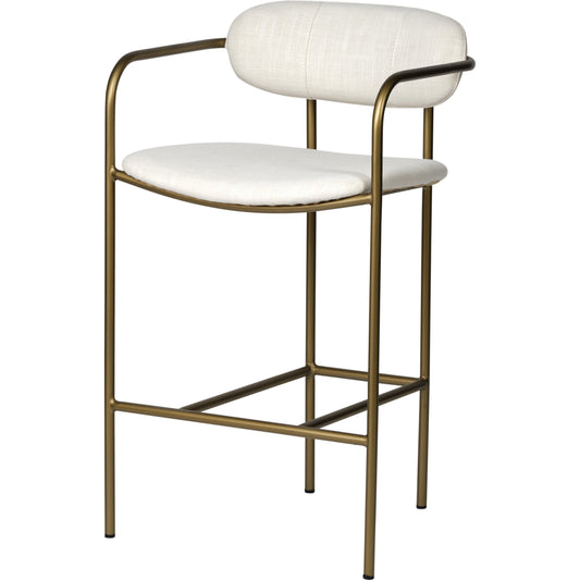 001 SR-815698 | Primary Silo | Parker Upholstered Seat Counter Stool by Mercana. Made from fabric, metal in a modern style.