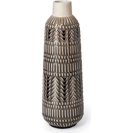 Riker I Dark Vase by Mercana in natural. Made from unique in a eclectic & global style.