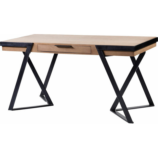 Steinbeck Office Desk by Mercana in natural. Made from unique in a modern style.