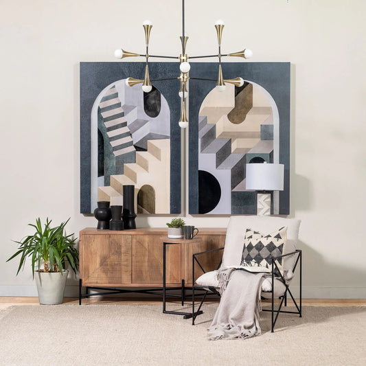 Decarlo Chandelier by Mercana in champagne. Made from unique in a modern style.