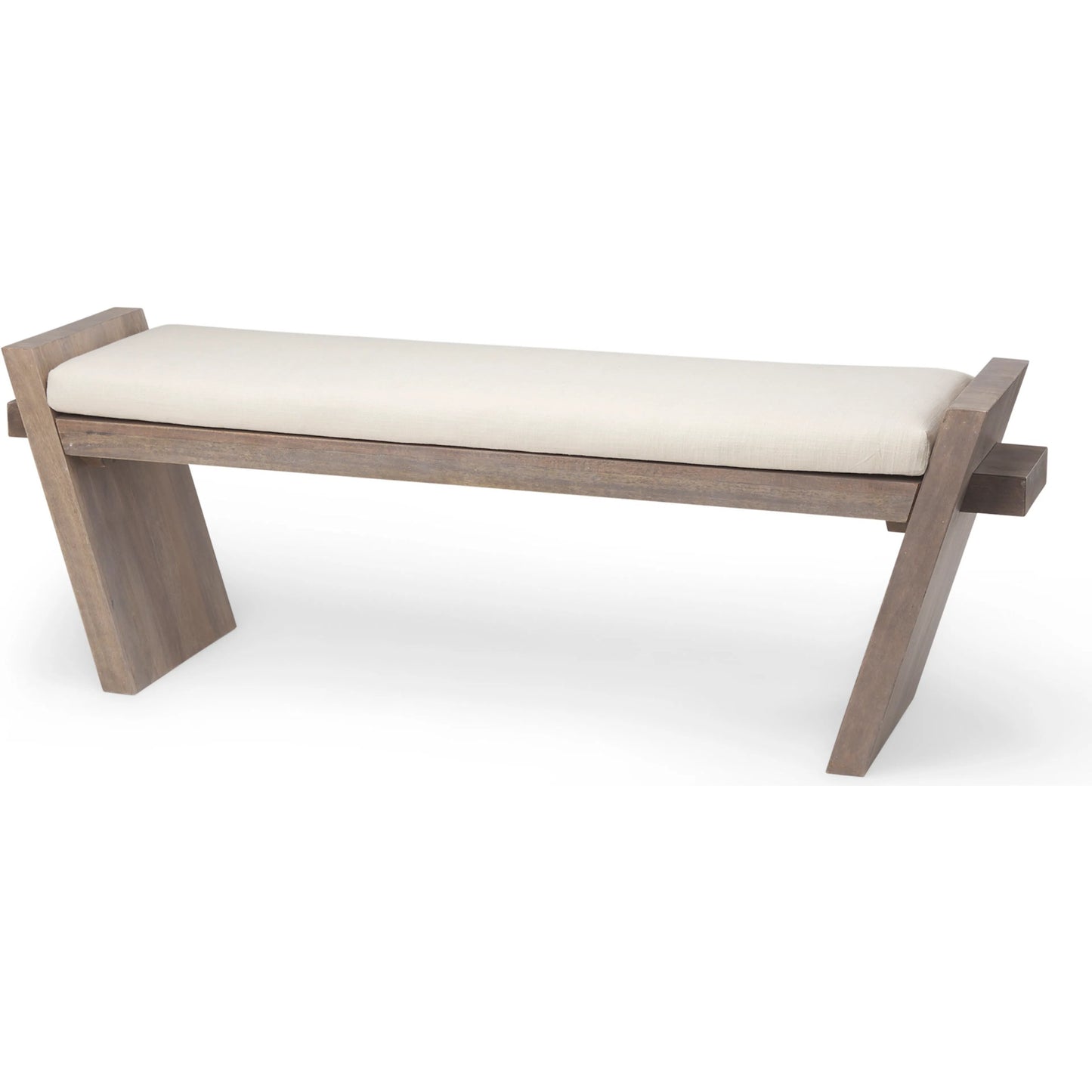 001 SR-815114 | Primary Silo | Elaine Bench by Mercana in cream. Made from unique in a eclectic & global style.