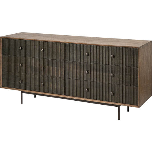 Grace Sideboard by Mercana in two-tone brown. Made from unique in a modern style.
