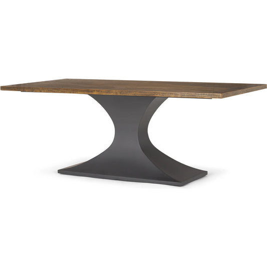 Maxton Dining Table by Mercana in natural. Made from unique in a modern style.