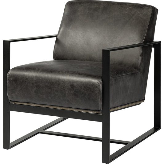Stamford Leather Accent Chair by Mercana. Made from unique in a modern style.
