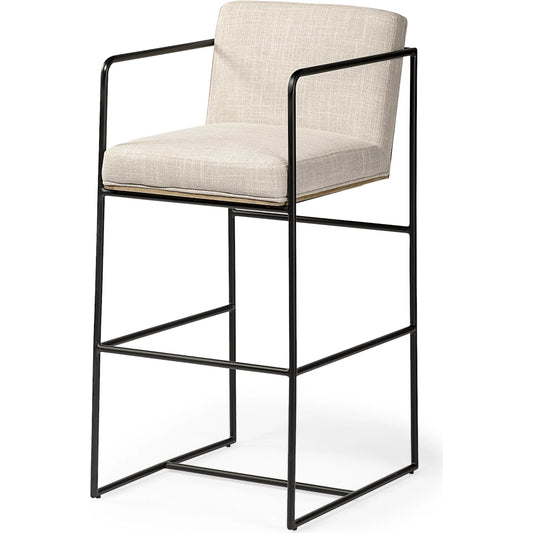 Stamford Leather Seat Bar Stool by Mercana. Made from unique in a modern style.