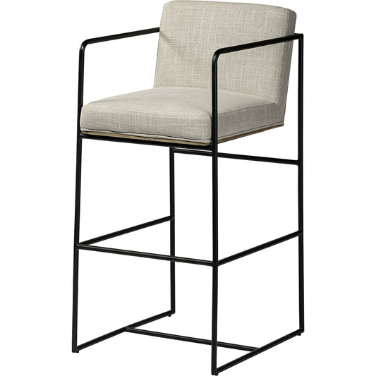 Stamford Leather Seat Bar Stool by Mercana. Made from unique in a modern style.