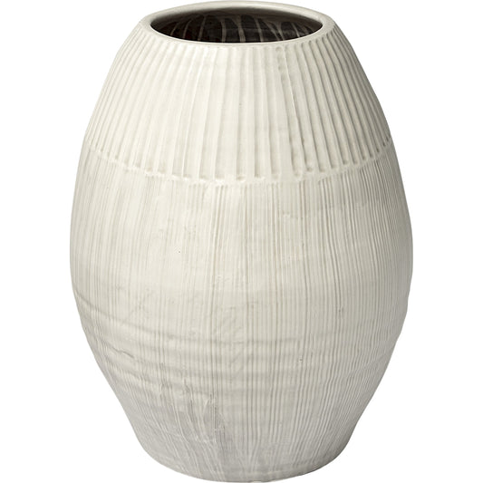 Reyan Pearl Striped Vase by Mercana in natural. Made from unique in a eclectic & global style.