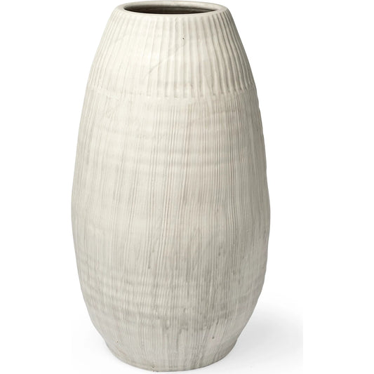 Reyan Pearl Striped Vase by Mercana in natural. Made from unique in a eclectic & global style.
