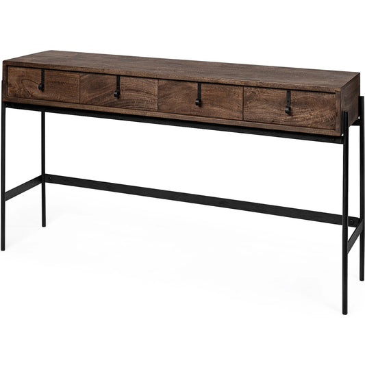 046 SR-815237 | Primary Silo | Glenn Console Table by Mercana in dark brown. Made from unique in a modern style.