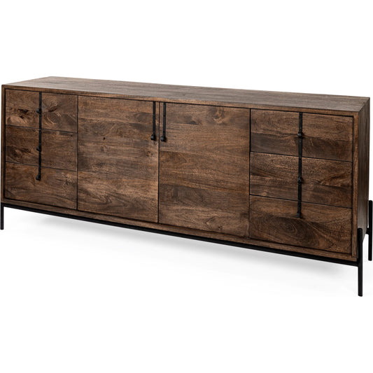 046 SR-815240 | Primary Silo | Glenn Sideboard by Mercana in dark brown. Made from unique in a modern style.
