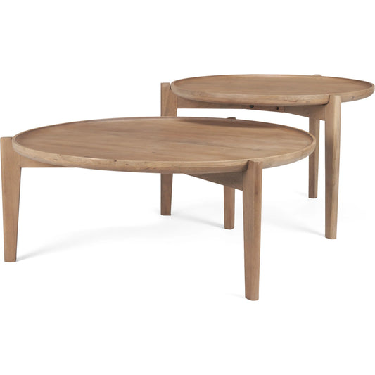 Cleaver Coffee Table by Mercana in dark brown. Made from unique in a modern style.