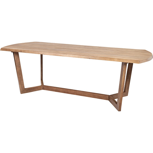 Denver Dining Table by Mercana in medium brown, mango wood. Made from unique in a modern style.
