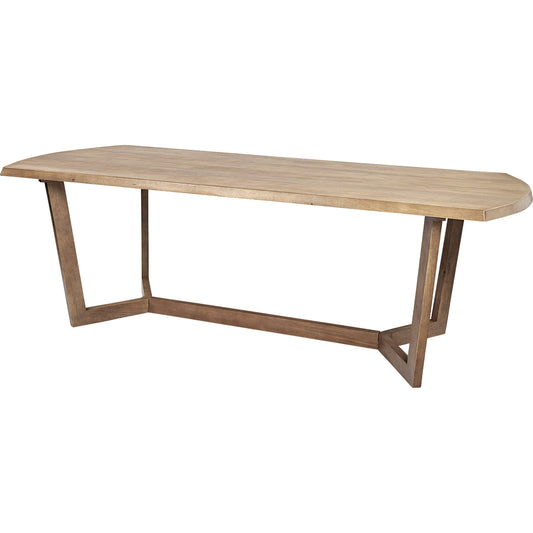 Denver Dining Table by Mercana in medium brown, mango wood. Made from unique in a modern style.