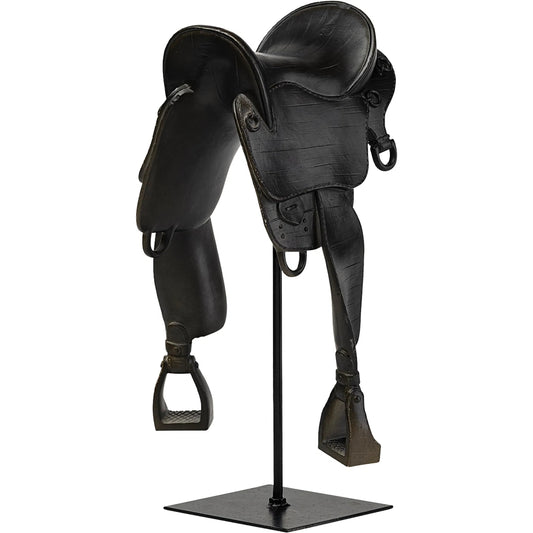 Colt III Equestrian-Inspiredhorse Saddle by Mercana in black. Made from unique in a rustic style.