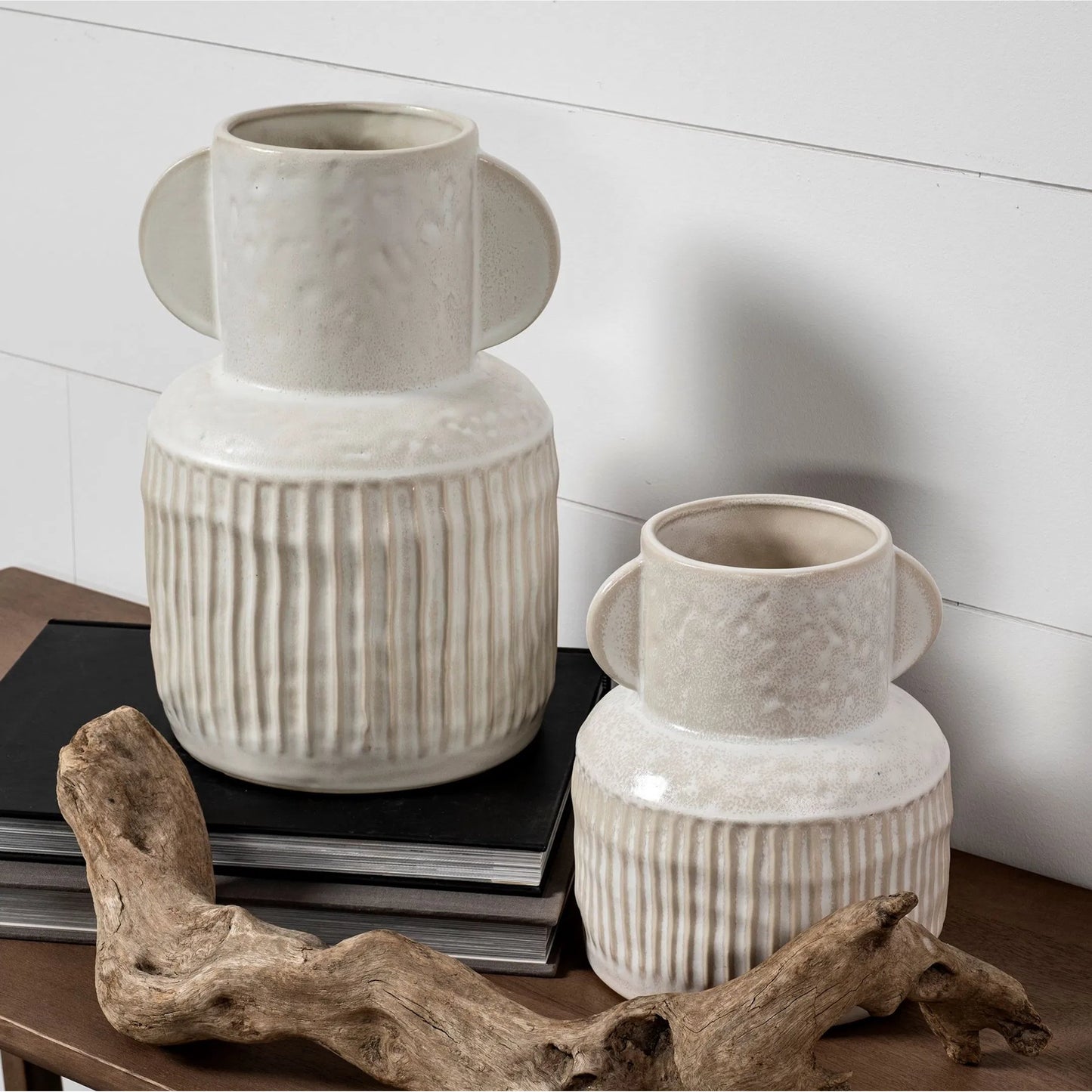073 SR-815402 | Lifestyle | Judy Eggshell Vase by Mercana in eggshell. Made from unique in a eclectic & global style.