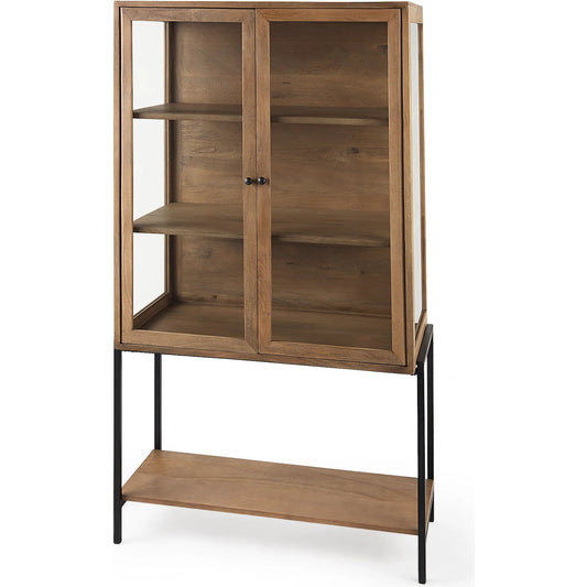 022 None | Unknown | Arelius Cabinet by Mercana. Made from solid wood in a transitional style.