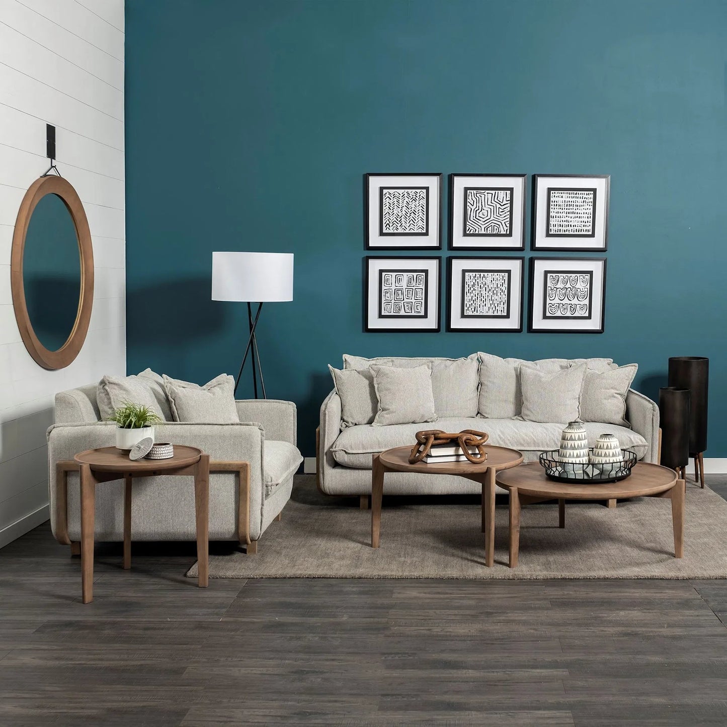 201 SR-815808 | Lifestyle | Roy Sofa by Mercana in frost gray. Made from unique in a modern style.