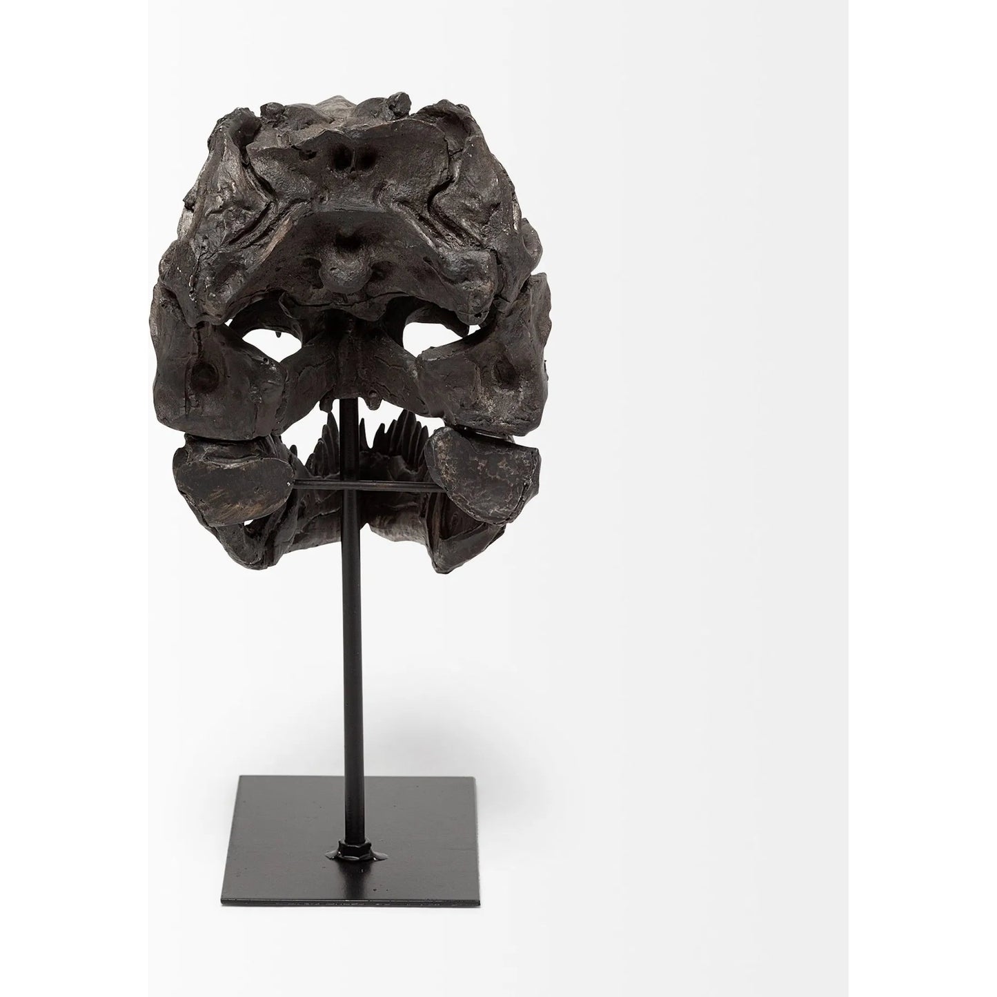 004 SR-815408 | Additional Silo | Jurassic Tyrannosaurus Skull Replica by Mercana in fossilized black. Made from unique in a eclectic & global style.