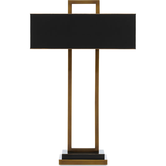 Otto Table Lamp by Currey and Company in antique brass, oil rubbed bronze. Made from metal in a modern style.