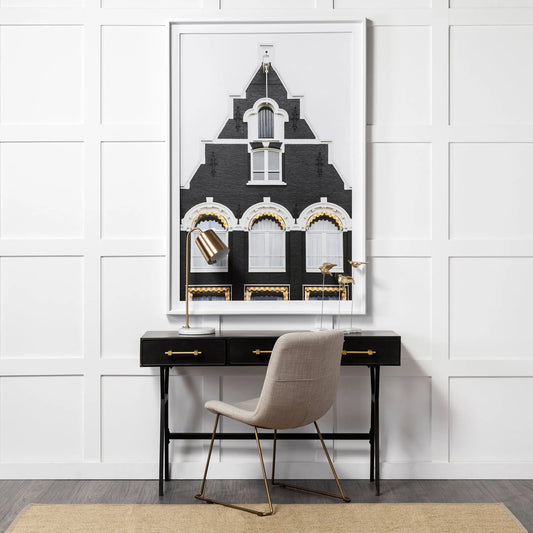 Vince Office Desk by Mercana in natural. Made from unique in a modern style.