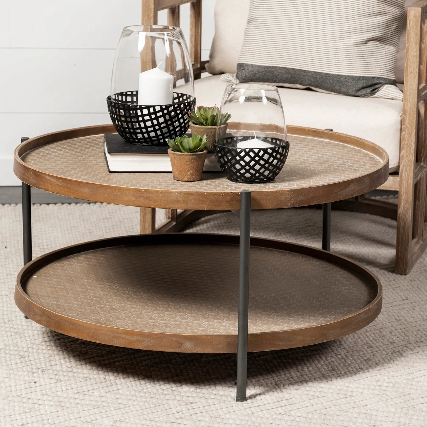 032 SR-815410 | Lifestyle | Kade Coffee Table by Mercana in natural. Made from unique in a modern style.