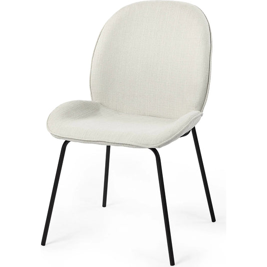 Inala Dining Chair (Set of 2) by Mercana. Made from fabric, metal in a transitional style.