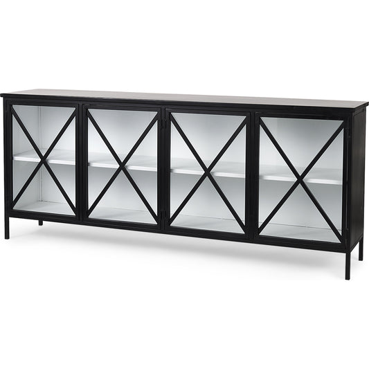 Aurelia Sideboard by Mercana in black, white. Made from metal in a modern style.