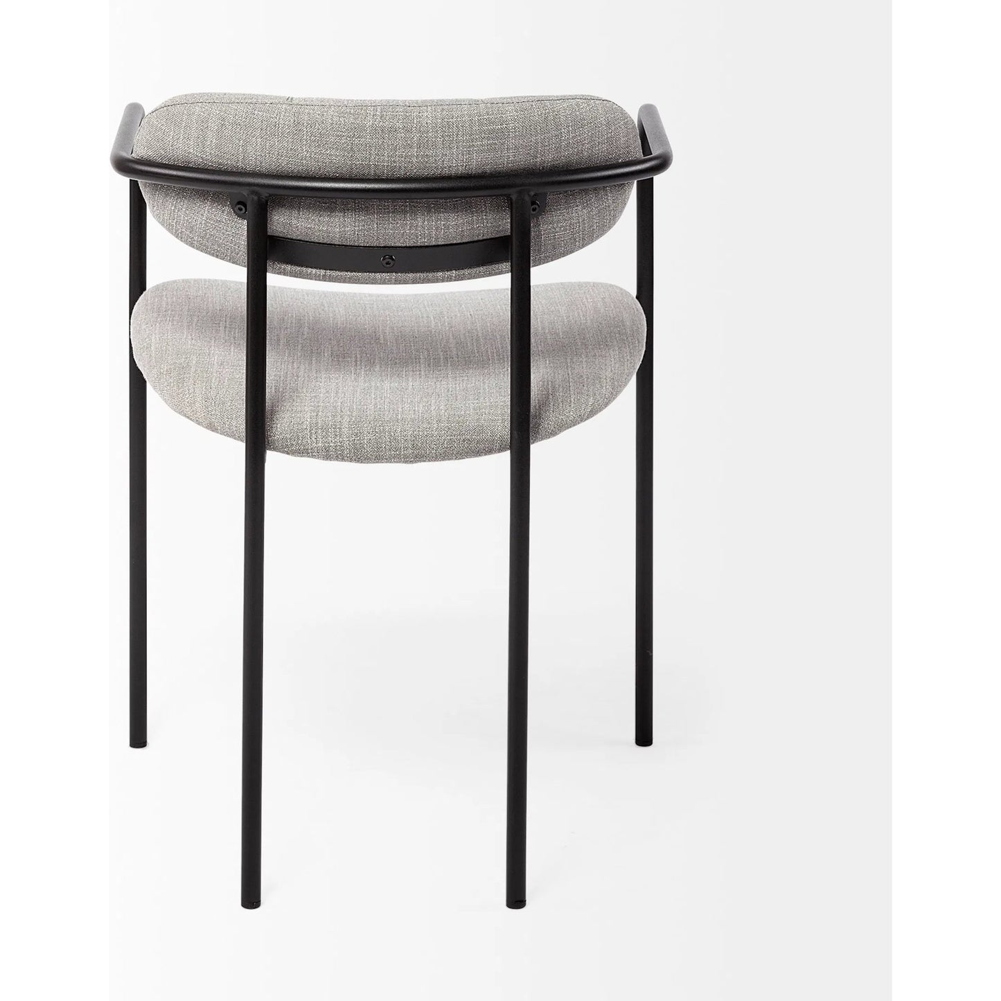 004 SI-1718046 | Additional Silo | Parker Upholstered Dining Chair (Set of 2) by Mercana in gray, black. Made from fabric, metal in a unique style.