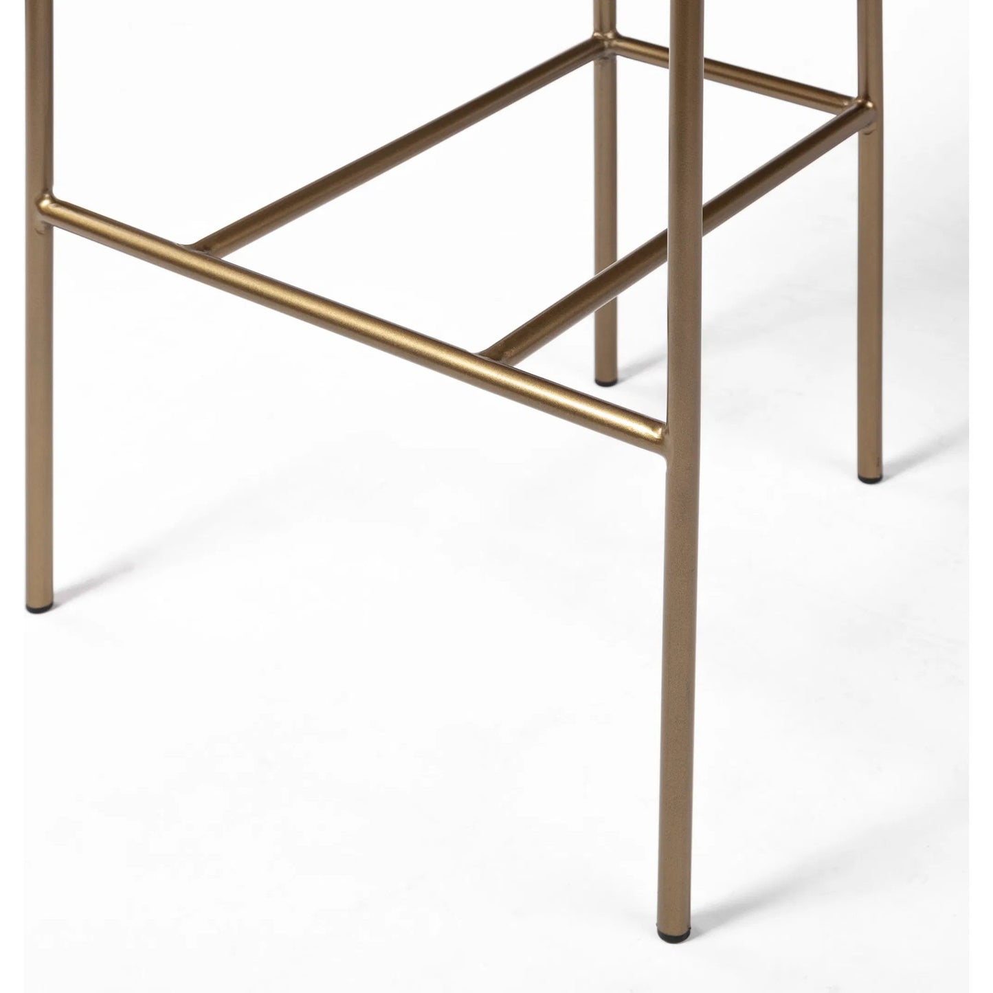 014 SI-1718043 | Closeup | Parker Leather Seat Bar/Counter Stool by Mercana in brown, gold. Made from faux leather, leather, metal in a unique style.