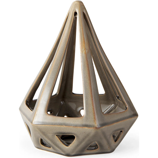 Hood Geometric Ceramic Object by Mercana in bronze. Made from metal in a modern style.