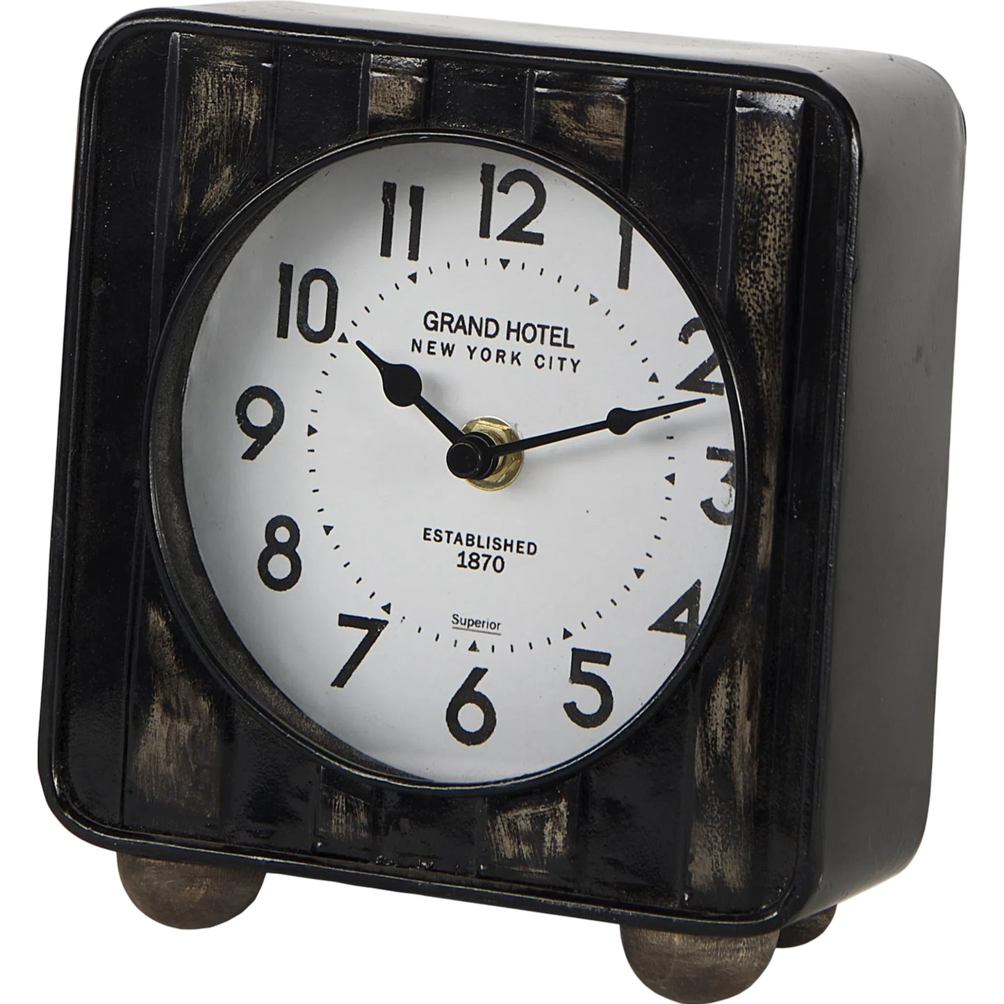 001 SI-2369560 | Primary Silo | Karl Table Clock by Mercana in black. Made from metal in a unique style.