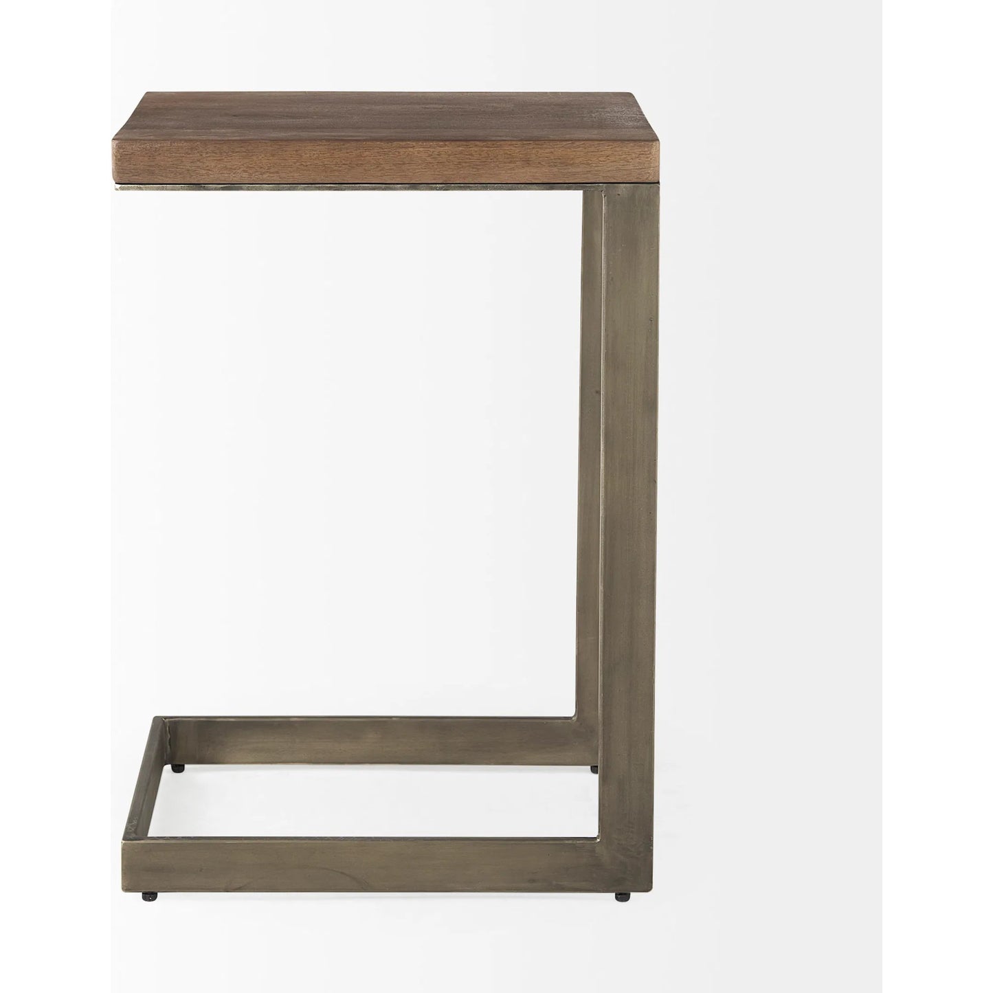 002 SI-1717974 | Additional Silo | Faye C End/Side Table by Mercana in antique nickel. Made from metal, wood, nickel in a unique style.