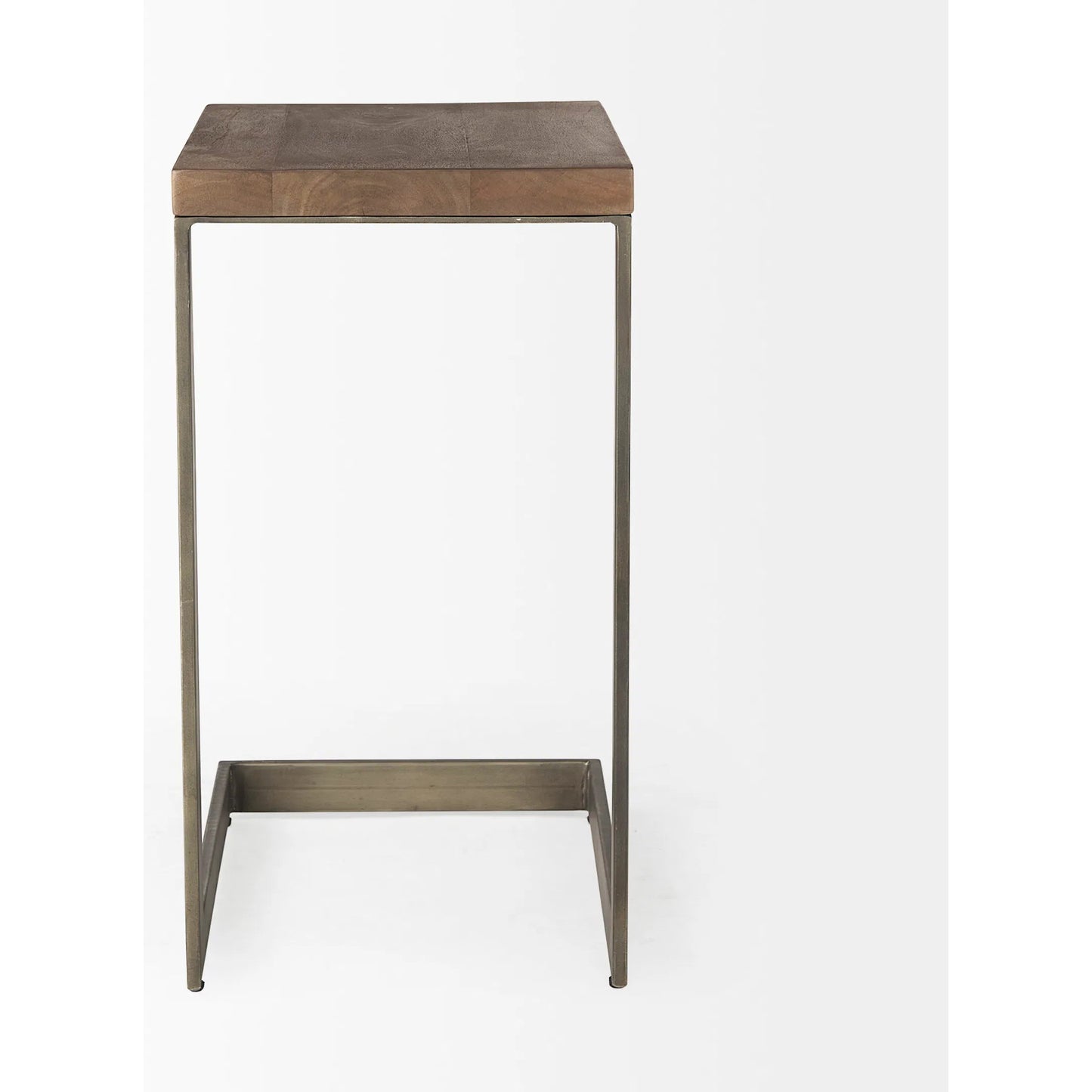 003 SI-1717974 | Additional Silo | Faye C End/Side Table by Mercana in antique nickel. Made from metal, wood, nickel in a unique style.