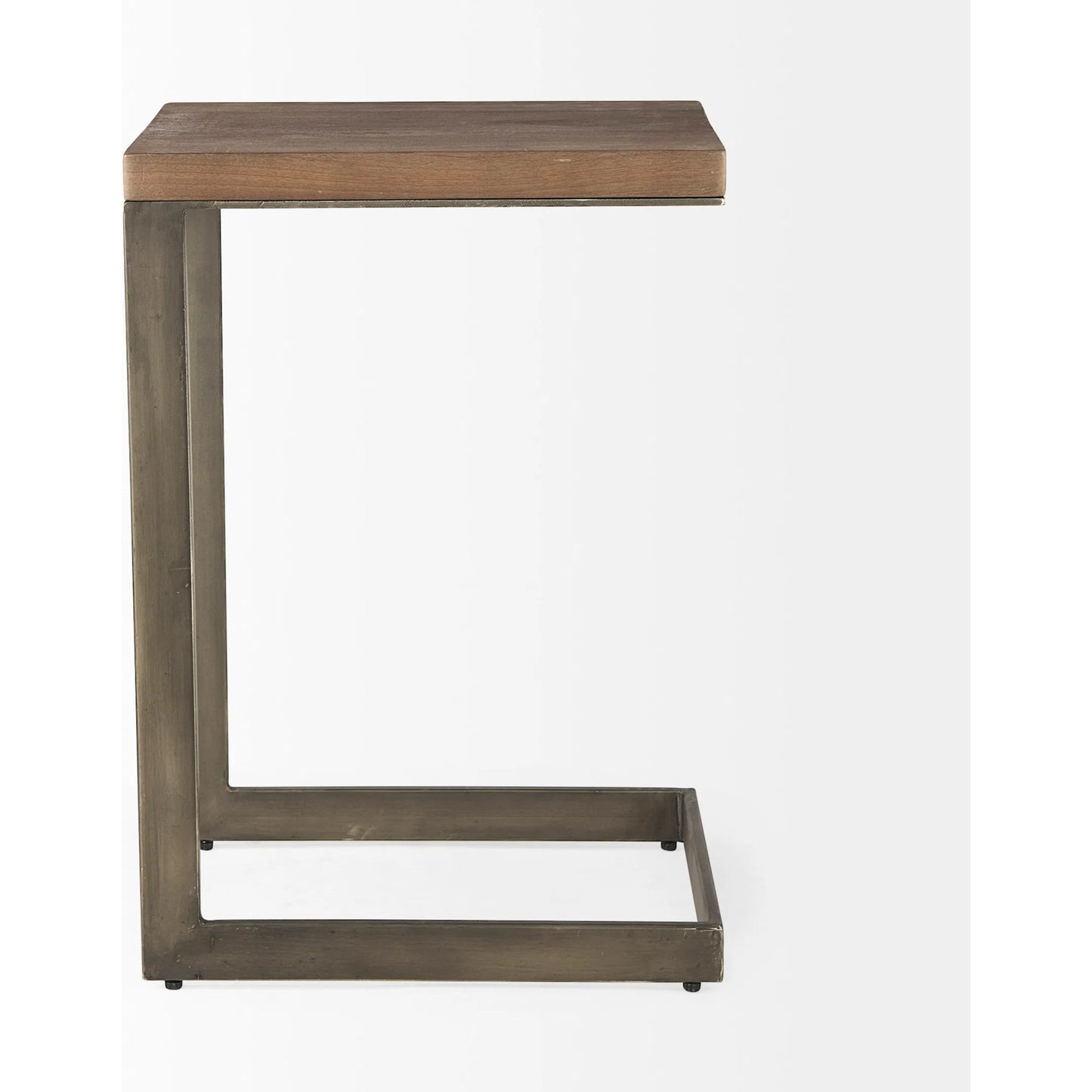 004 SI-1717974 | Additional Silo | Faye C End/Side Table by Mercana in antique nickel. Made from metal, wood, nickel in a unique style.